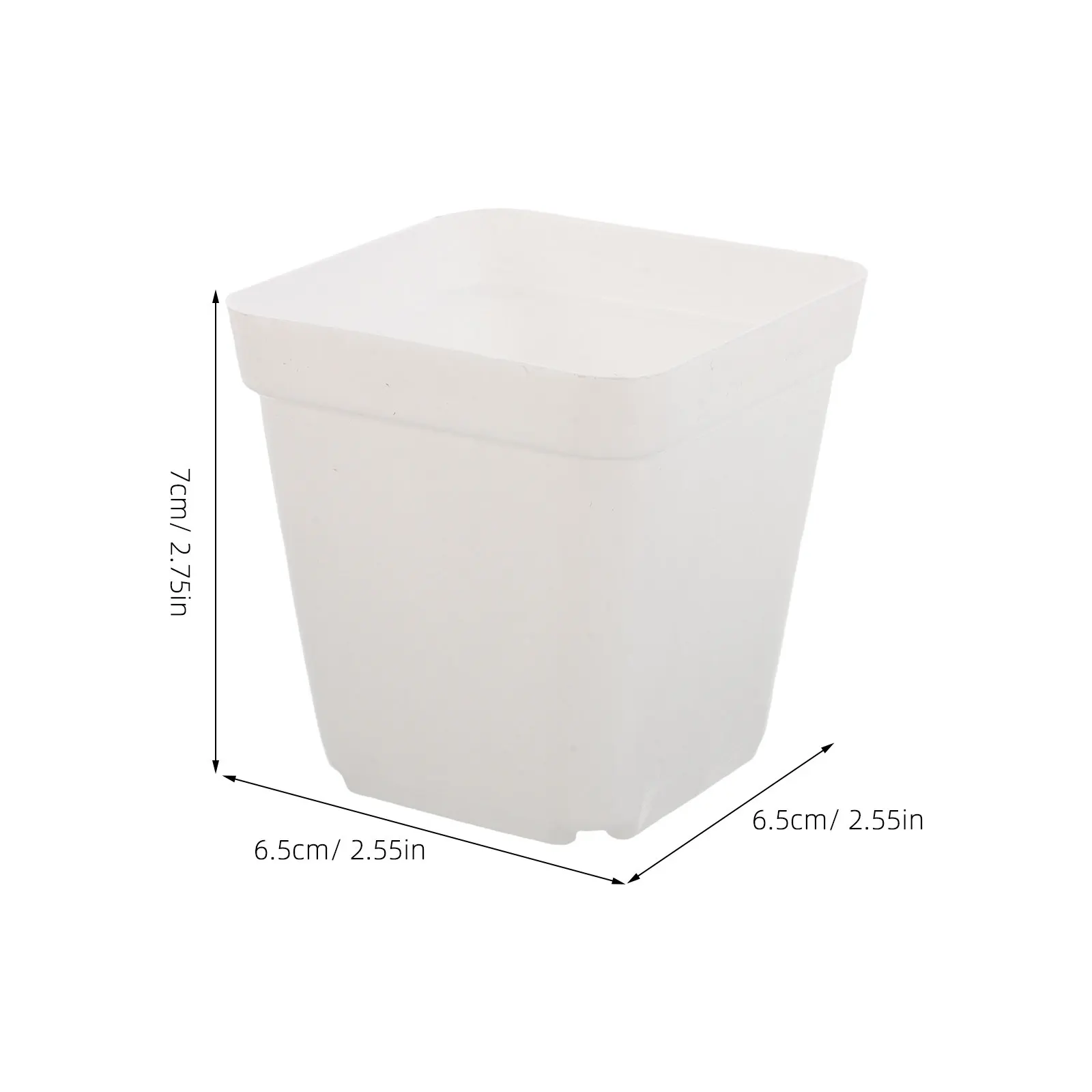 100Pcs Plastic Nursery Pots Square Modern Planting Containers Drainage Holes Indoor Garden Starter Planter Pots for Succulents