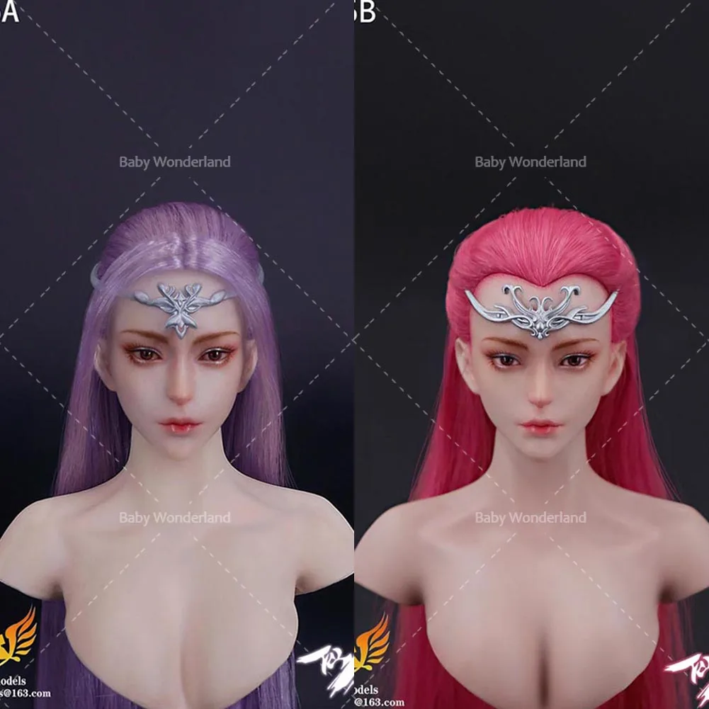 

Createmodels D-06 1/6 Scale Game Long Hair Lmmortal Heroic Female Head Carving Accessory Model Fit 12'' Female PH Action Figure