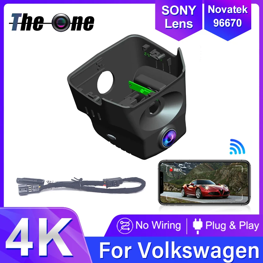 

New! Car Dvr Plug And Play Wifi Video Recorder Dash Cam 4K Car Dvr Camera For Volkswagen Golf 300TSI Pro 2025 DashCam for Golf