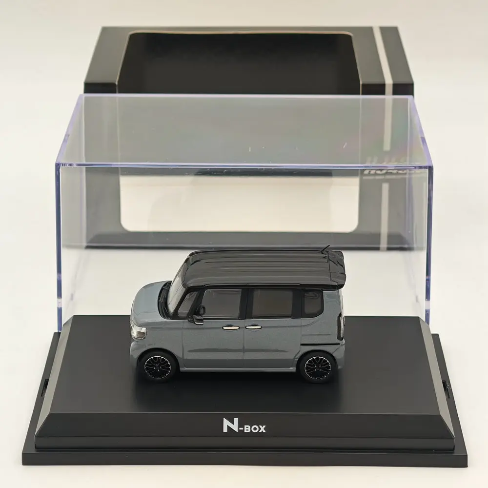 1/43 Hobby Japan N-BOX Custom Slate Grey Pearl & Black HJ431006GP Diecast Model Car Limited Collection Auto Toys Gift