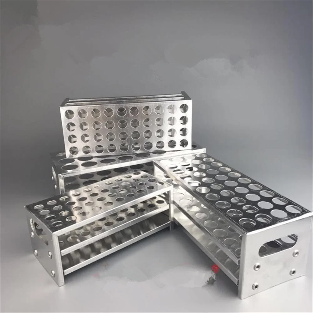 15.5-21.5mm Inner Diam 30/40 Holes Aluminum Test Tube Stand Rack Holder Labware