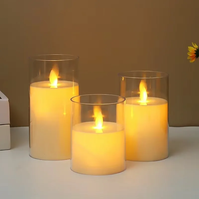 Indoor Desktop LED Candle Lights Atmosphere Decor Ornaments Flameless Lighting for Christmas Halloween Birthday Restaurant Room