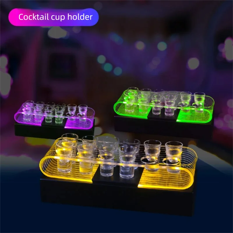 Bar Luminous Cocktail Glass Rack, Bounce Cocktail Cup Holder, B52 Wine Rack, Rainbow Cup Holder, Foreign Wine Rack, Bar KTV Use
