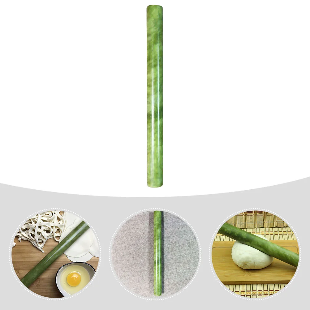 

Jade Rolling Pin Dough Small Marble Pins for Baking Embossed Rollers Clay Long Kids