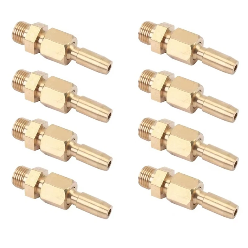 8Pcs 1/8Inch Brass Gushing Sprays Water Fountain Nozzles Universal Water Curtain Nozzle Landscape Fountain Decoration