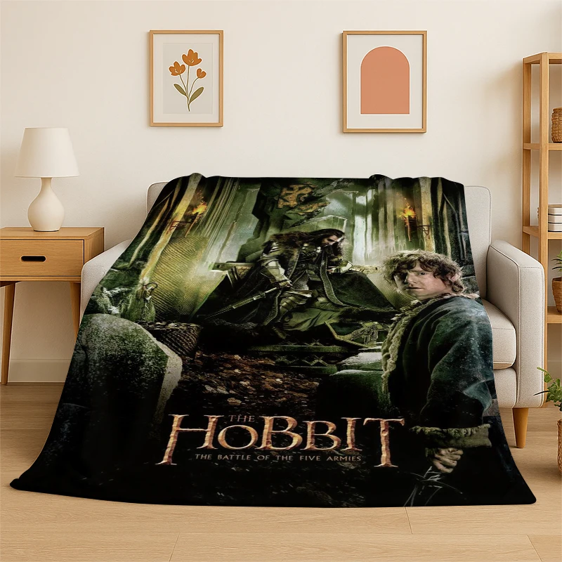 Classic L-Lord of The Rings H-Hobbit Flannel Blanket Soft Warm Throw Blanket for Bedroom Living Room Bed Travel Camping Picnic