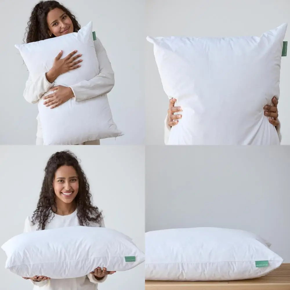 

Подушка для кровати из органического авокадо размера «queen-size» с хлопковой оболочкой, латексом и наполнителем Kapok