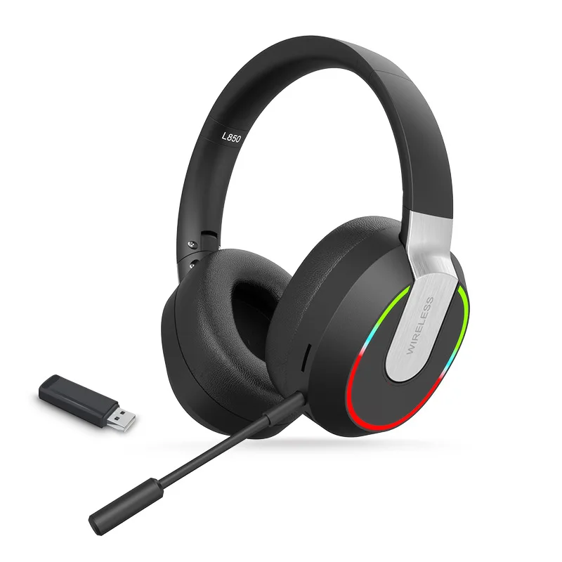 

Ultra-Light Gaming Headset Microphone Wired Bluetooth 2.4G Wireless Stereo Sound Low-latency Luminous E-sports New Model