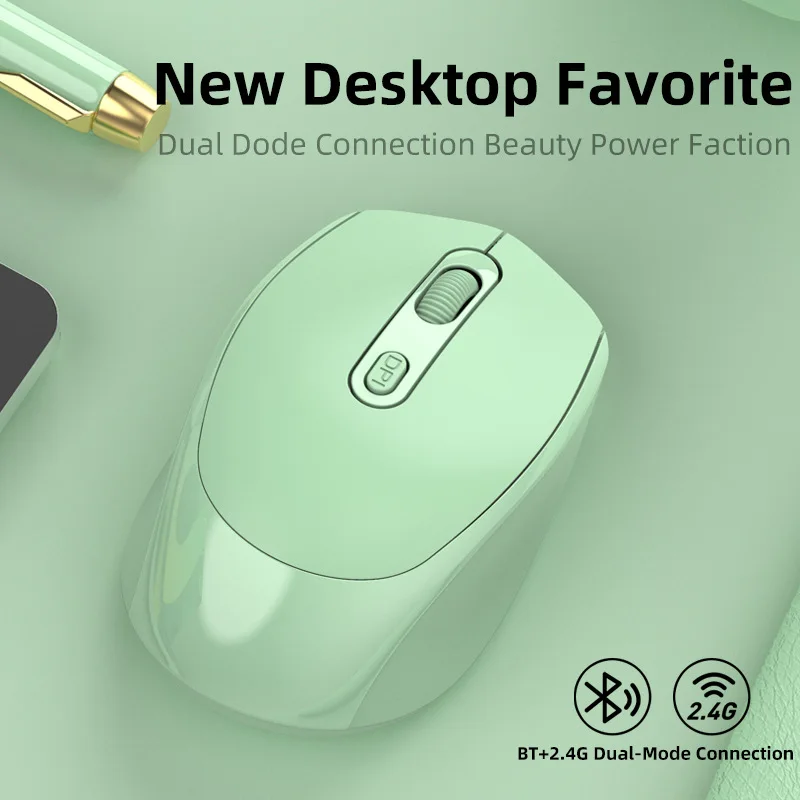 Wireless Rechargeable Bluetooth 2.4G USB Mouse For iPad for MacBook Phone 1600DPI Silent Mouse for Notebook Laptop Tablet PC