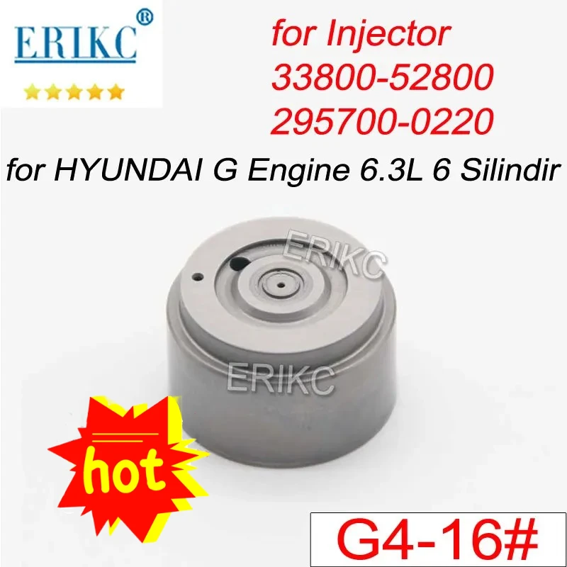 G4-16# Diesel Fuel Injector G4 33800-52800 295700-0220 Control Valve Plate for DENSO HYUNDAI G Engine 6.3L 6 Silindir Nozzle
