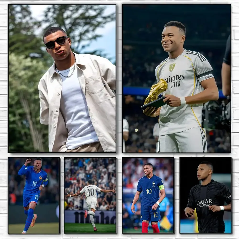 Athlete K-Kylian MbappeS Poster Wall Art Print Art Suitable For Living Room Bedroom Bar Parlor Home Decor Gift