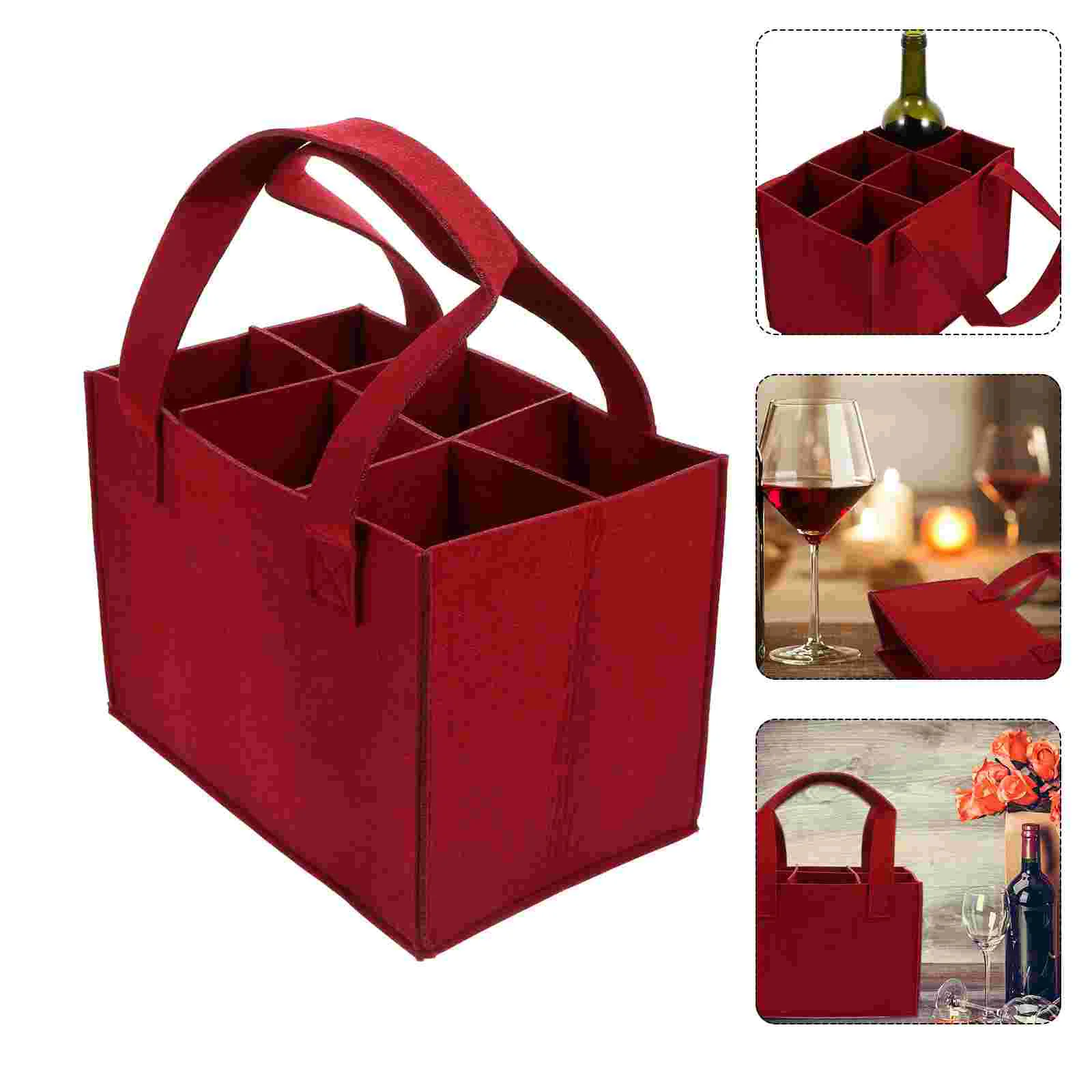 Tote Bag Beer Gifts Gobstoppers Felt Storage Bottle Wallet Decorate Pouch Portable Travel Carrier