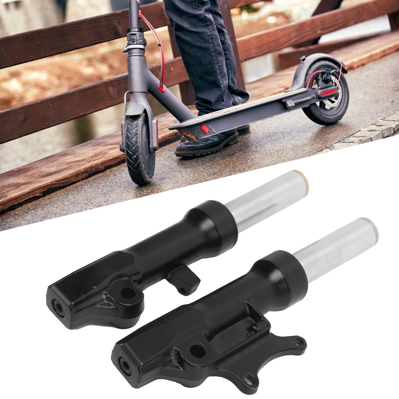

10 Inch Electric Scooter Front Wheel Retrofit Hydraulic Shock Absorber Retrofit Shock Absorber Kick Scooter Parts Accessories