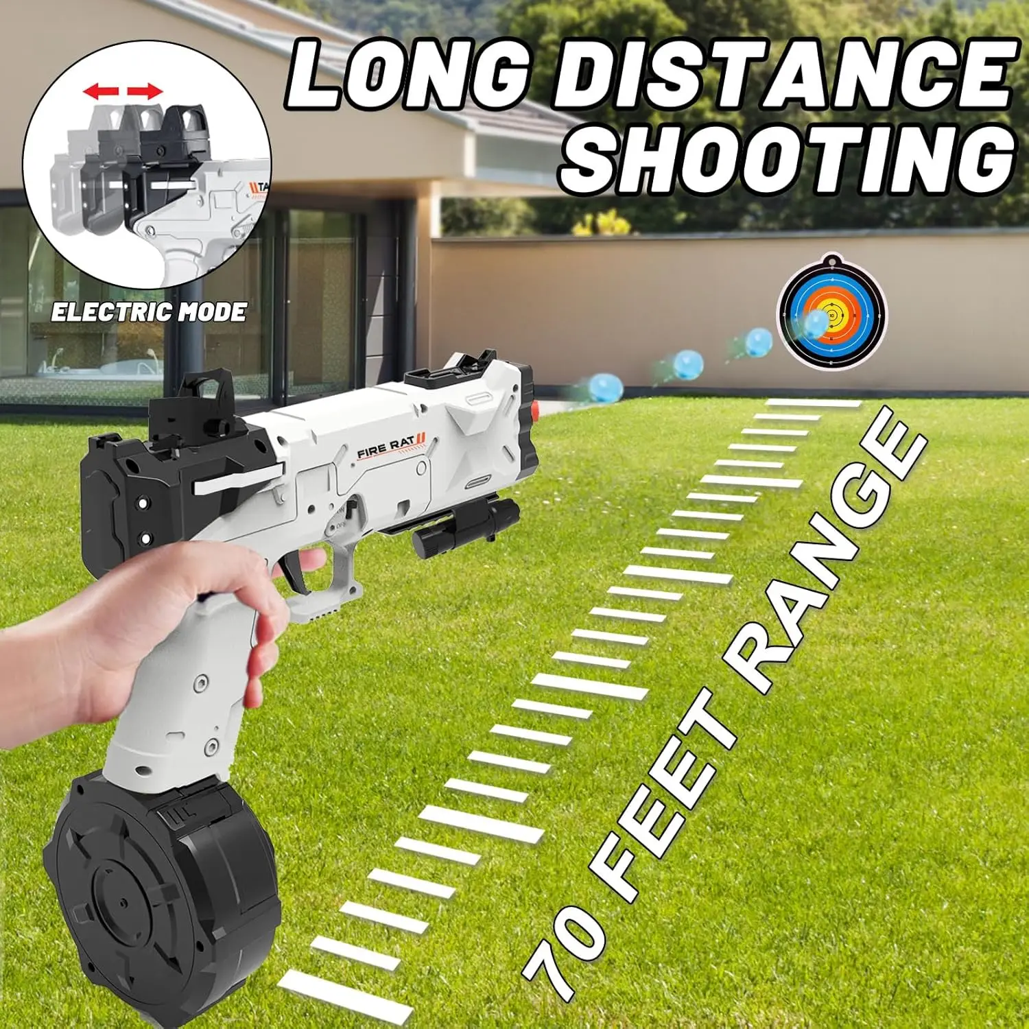 Automatic Splatter Ball Blasting Rechargeable Toy Gun Hydrogel Outdoor Game Weapon Pistola Water Beads Pistol For Adults Kids