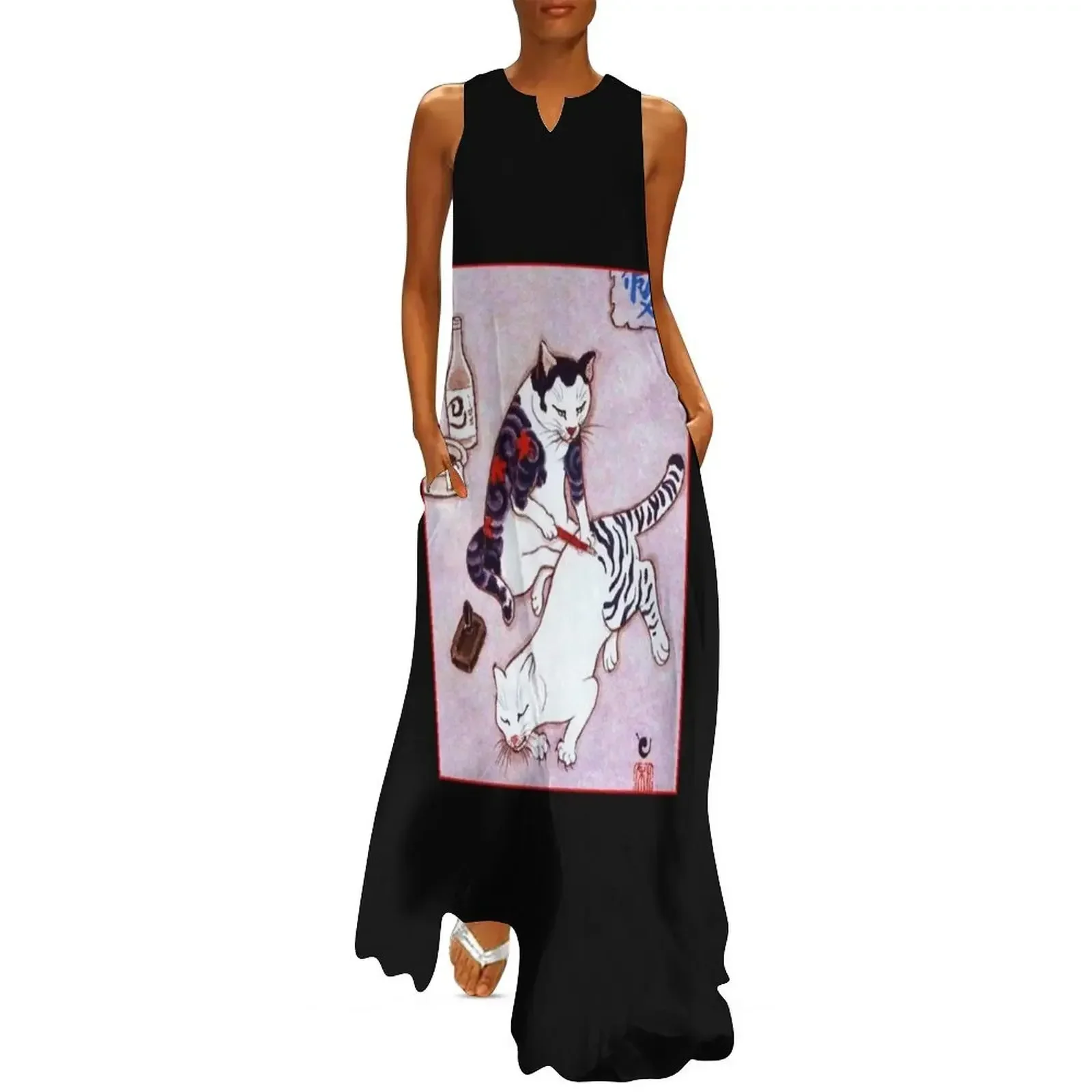 

Japanese tattoo cat Long Dress dresses for womens summer dress for women 2025 dress for woman