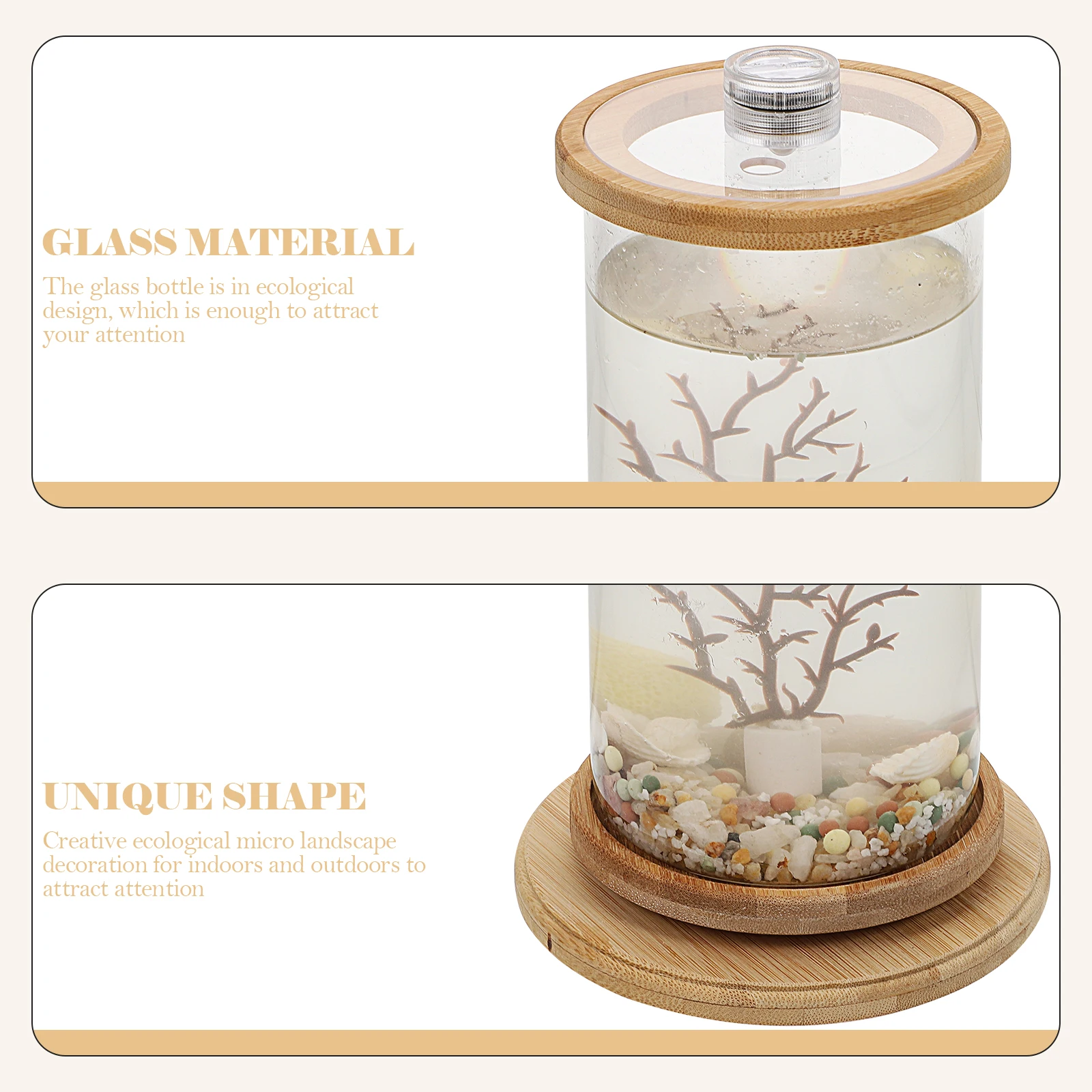 

Creative Ecological Micro Landscape Bottle Transparent Fish Bowl Aquarium Tank For Home Office Desktop Decoration Household