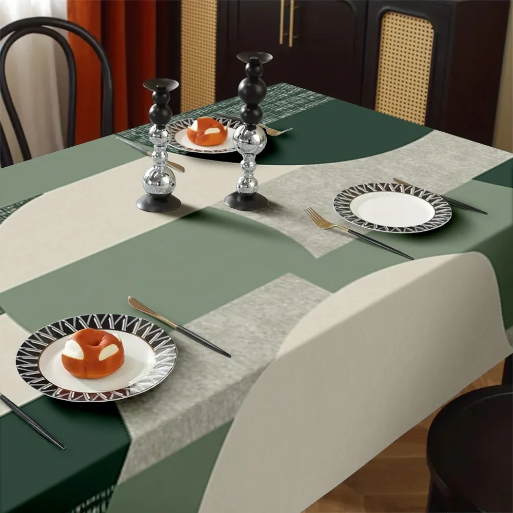 Simple geometric pattern tablecloth, suitable for all seasons, for a party gathering