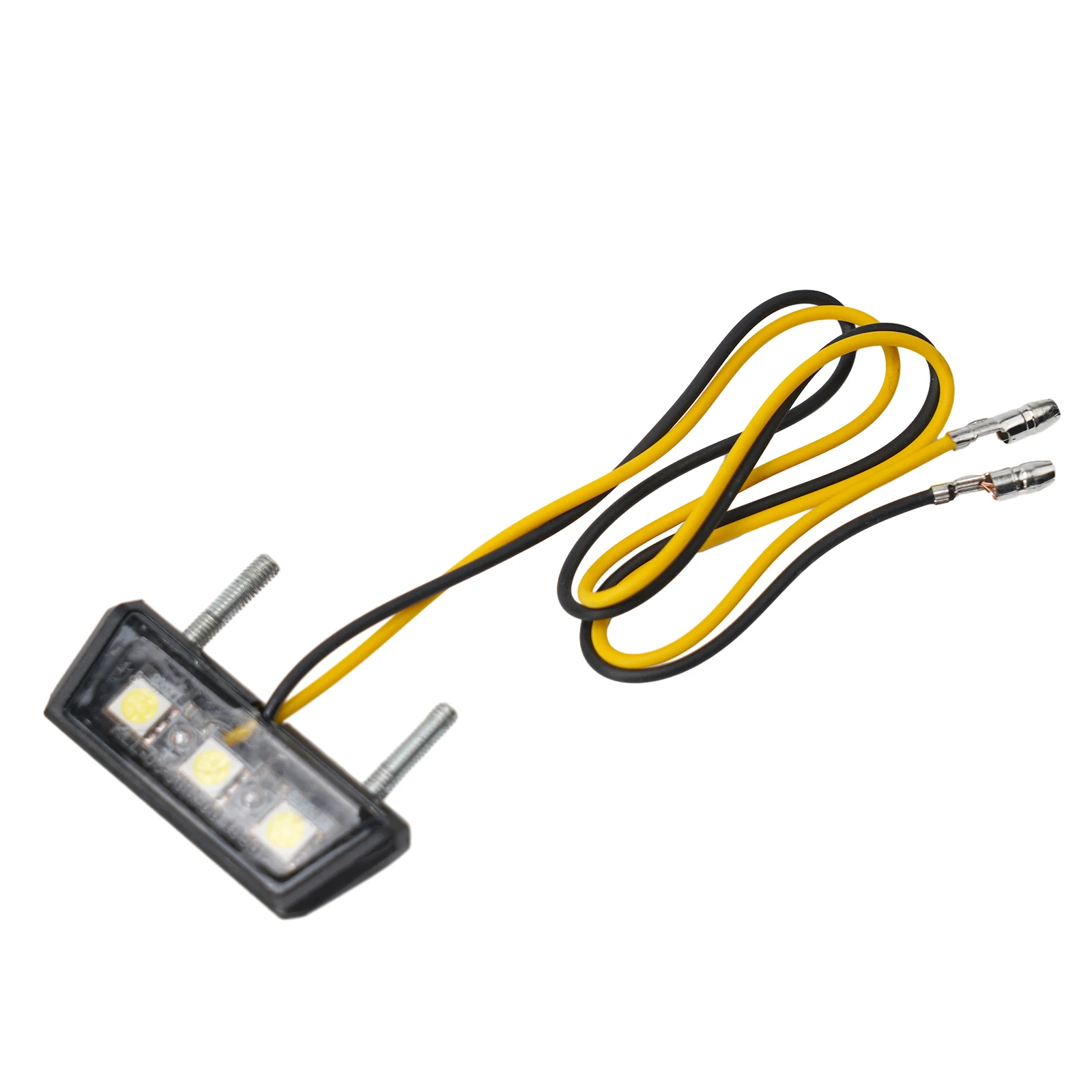 Luz LED para matrícula de motocicleta, luces traseras LED de 12V, indicadores de luz blanca de plástico Universal, pieza de motocicleta, 1 ud.