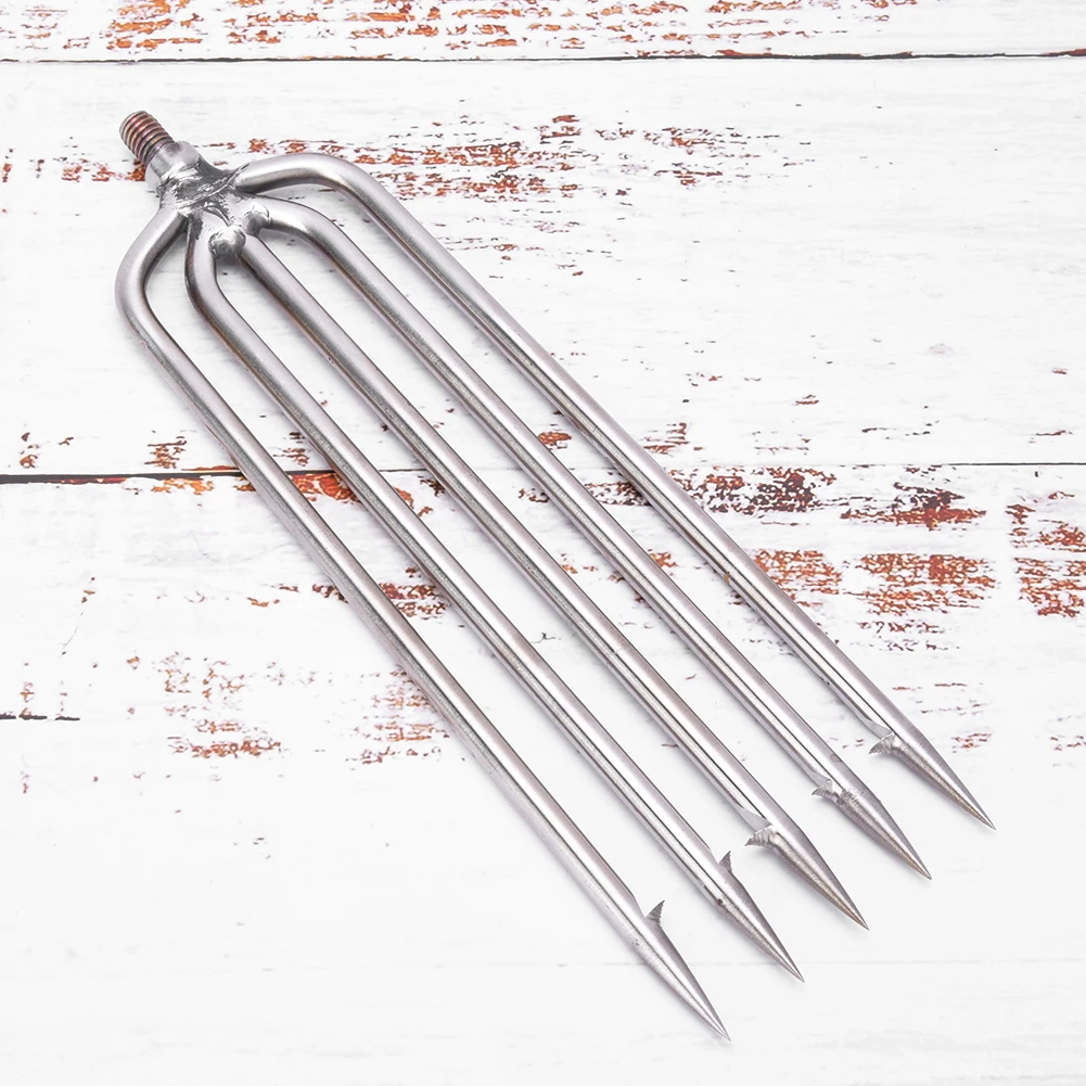 5 شوكات Harpoon Gig Gaff Hook Barb Fish Spear لصيد الأسماك في الهواء الطلق