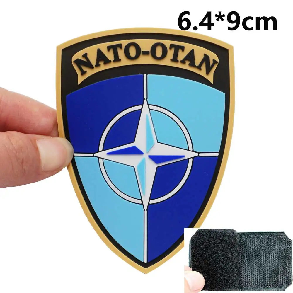 رقع منظمة دولية لمعاهدة شمال أتلانتيك مع دعم بخطاف وحلقة لحقائب الظهر والملابس والإكسسوارات العسكرية، #4