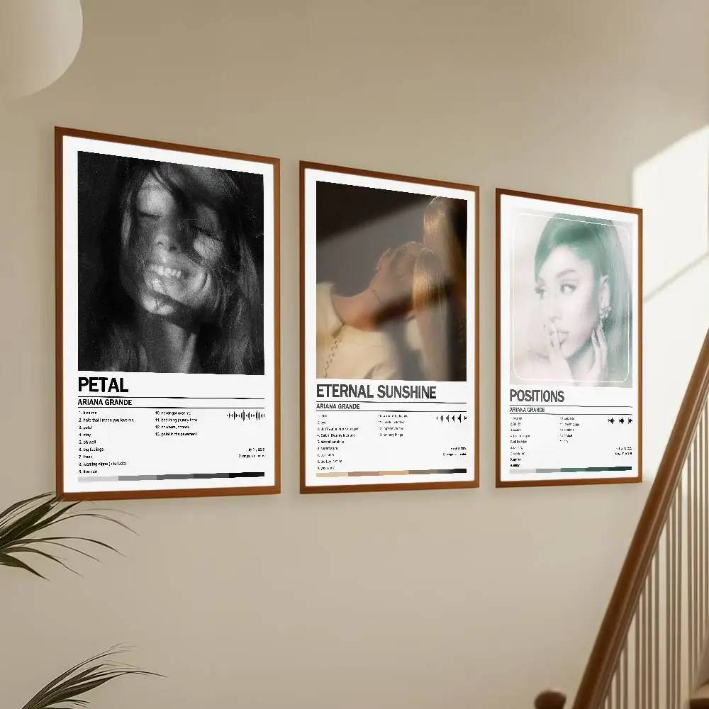Arianas G-Grandes Petal Poster Album Art Cover Songs Music Rap Wall Waterproof Paper Sticker For Living Room Home Decor