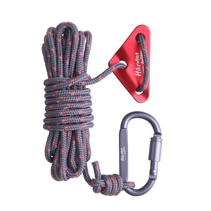 6 ミリメートル反射キャンプガイラインロープクイックリリースバックルアルミトライグライドテントタープ防風タイダウンのみ 153 グラム
