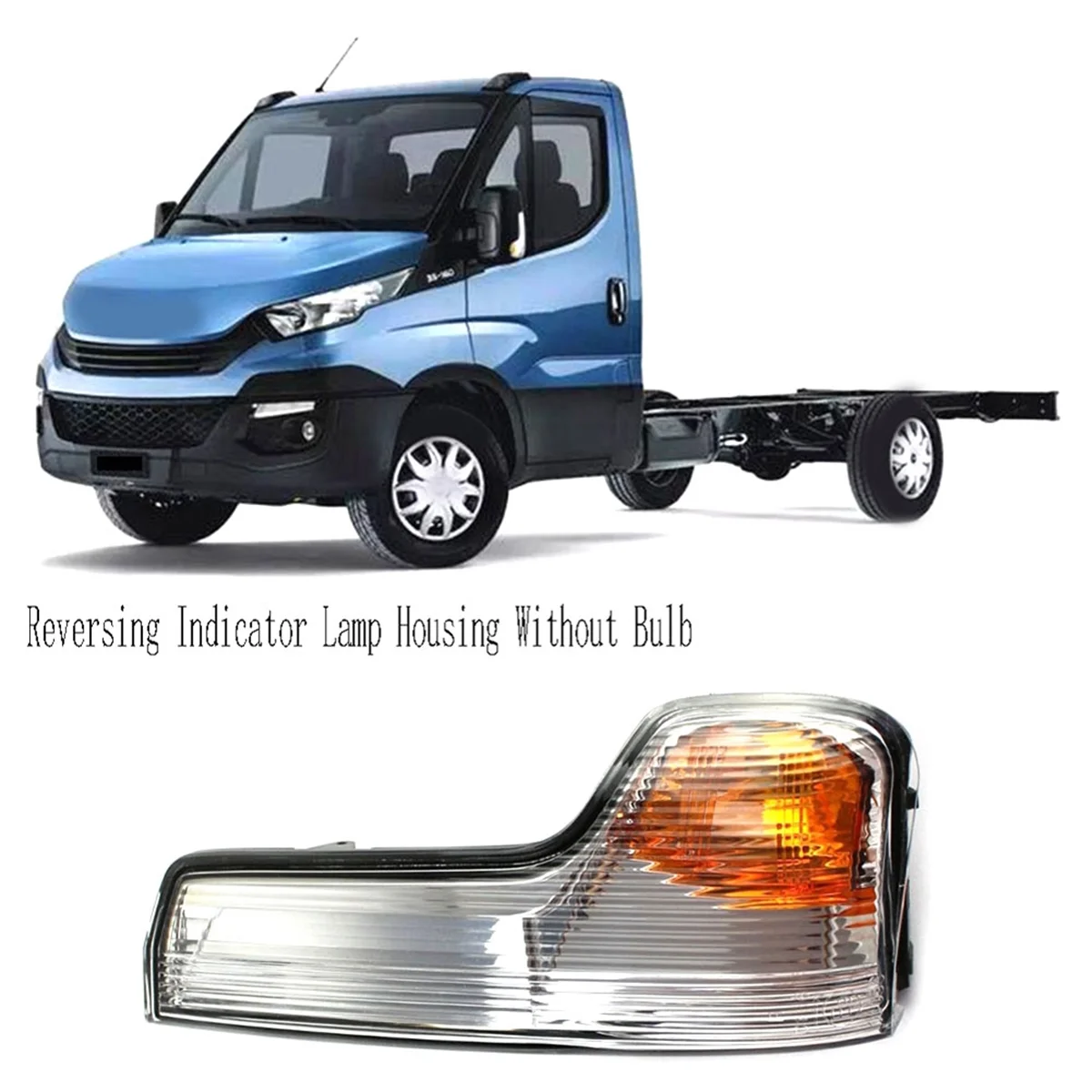 Auto Rearview Mirror Turn Signal Lights Reversing Indicator Lamp Housing Without Bulb for Iveco Daily 2015-2020 Right