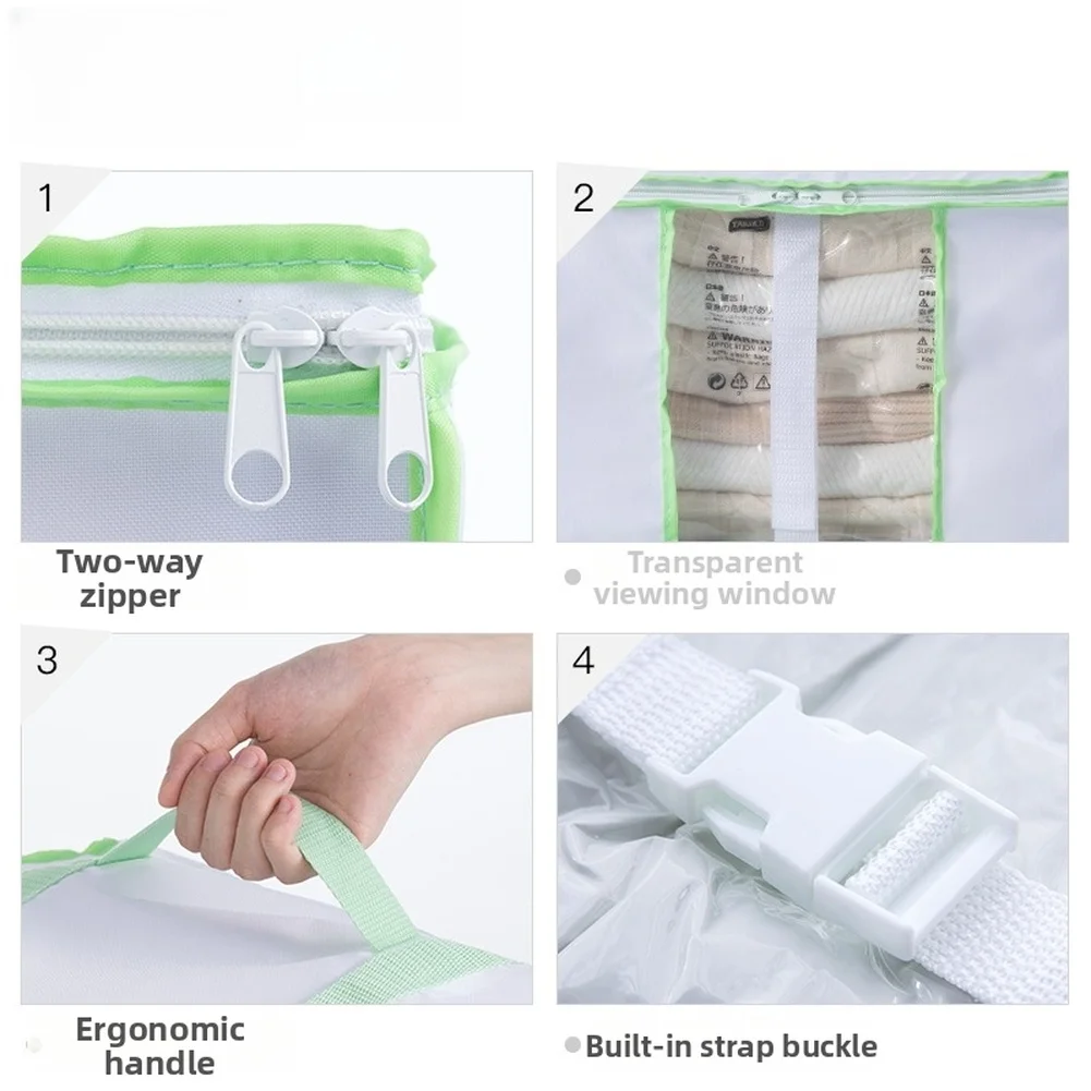 

1PCS Under Bed Storage Bag Vacuum Storage Bags Compression Organizer Box For Portable Foldable Quilt Bags With Zipper Home Tool