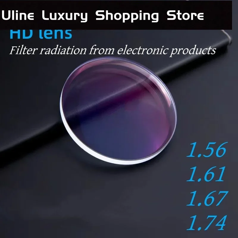 High Quality HD Prescription Lens CR-39 1.56 1.61 1.67 1.74 Blue Light Blocking