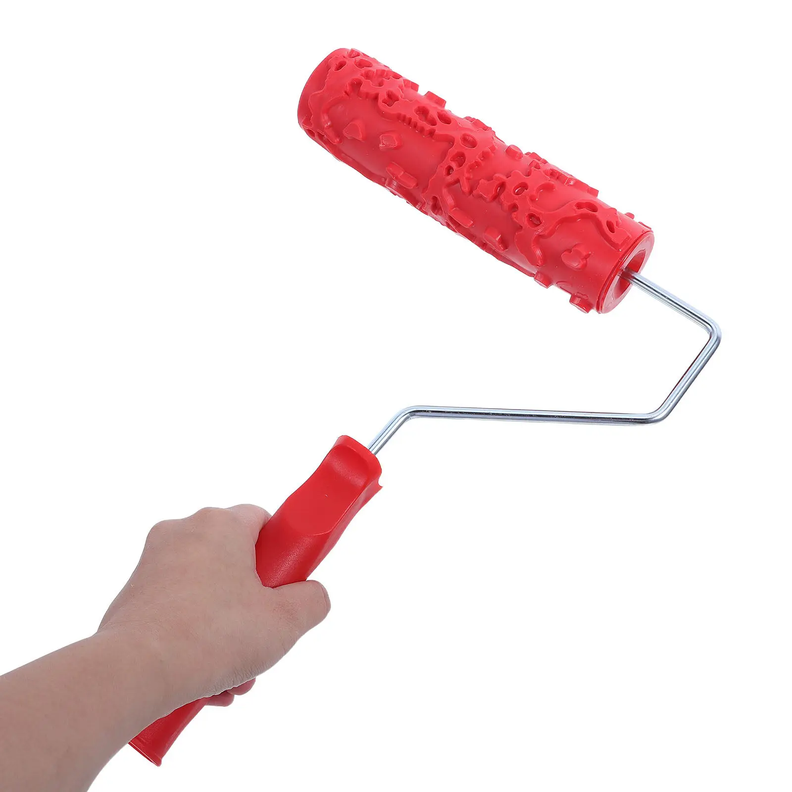 12.6x7.1x2 Inch Patterned Texture Roller Rubber Embossing Decorative Paint Roller for Walls Furniture Floors Patterned Rollers