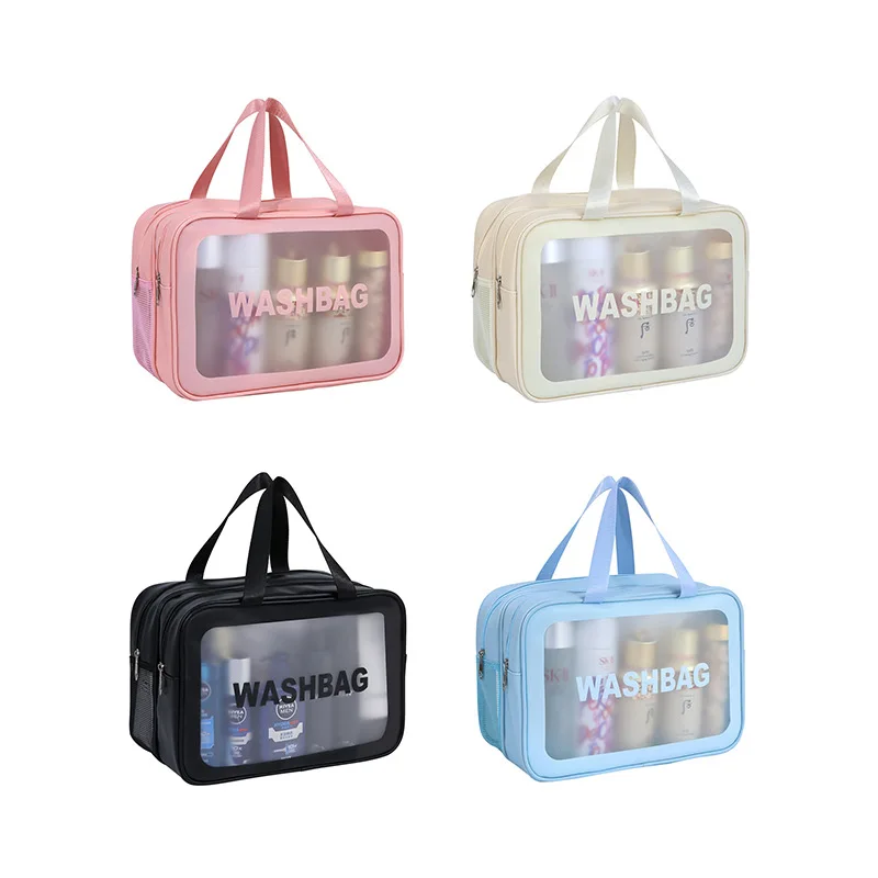 Wet Separate Bag Large Capacity Storage Bag Fitness Swimming Travel Portable Double Layer PVC Portable Cosmetic Bag #3571