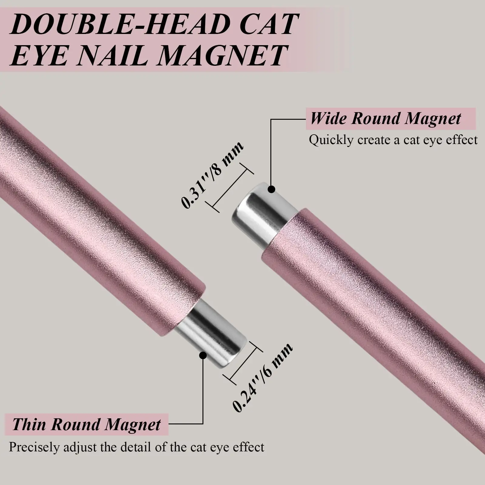 9 pezzi per unghie a doppia testa Cat Eye Kit magnete forte Fiore di coniglio Penna magnetica per nail art per smalto gel Manicure Strumenti per salone fai da te