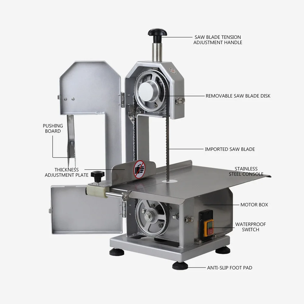 Desktop Electric Bone Saw Cutter Saw Food Processor  Cutting Machine Commercial Bone Cutter Keukenmachine