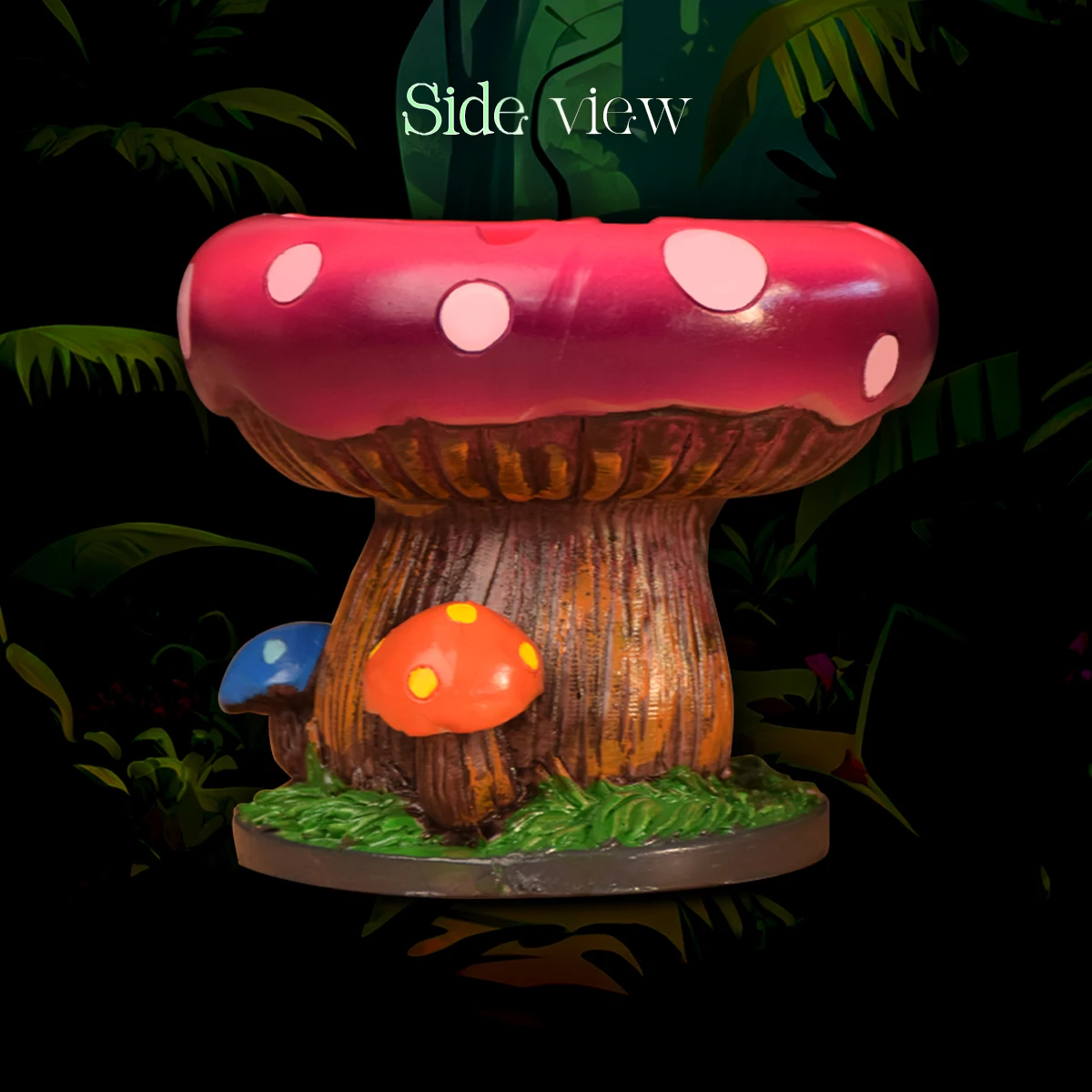 1pc Resin Material Magic Mushroom 13.3cm/5.24inch Wide Storage Box and Ashtray