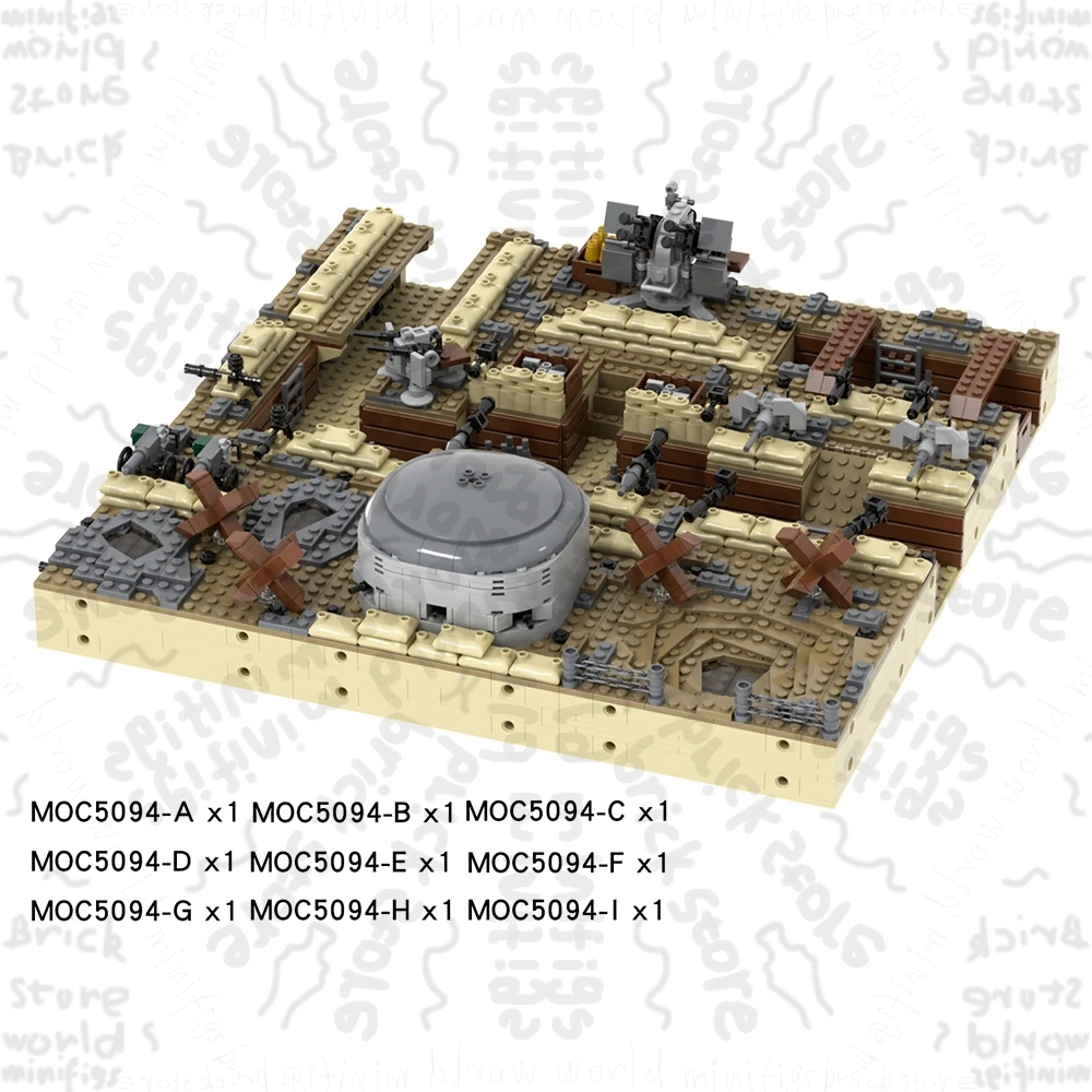 MOOXI ساحة المعركة الطوب WW1 WW2 الحرب العسكرية ارسنال متوافق الشكل اللبنات الكبار MOC5094 مجموعة دمى هدايا للأطفال