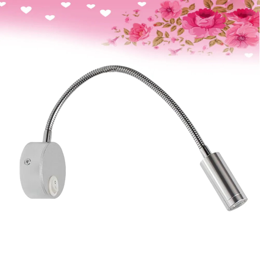 LED Reading Lamp Specular Silver Clip on Portable Bedside Eye Protection Lamp for Bedroom Office Dormitory Bookcase Laptop
