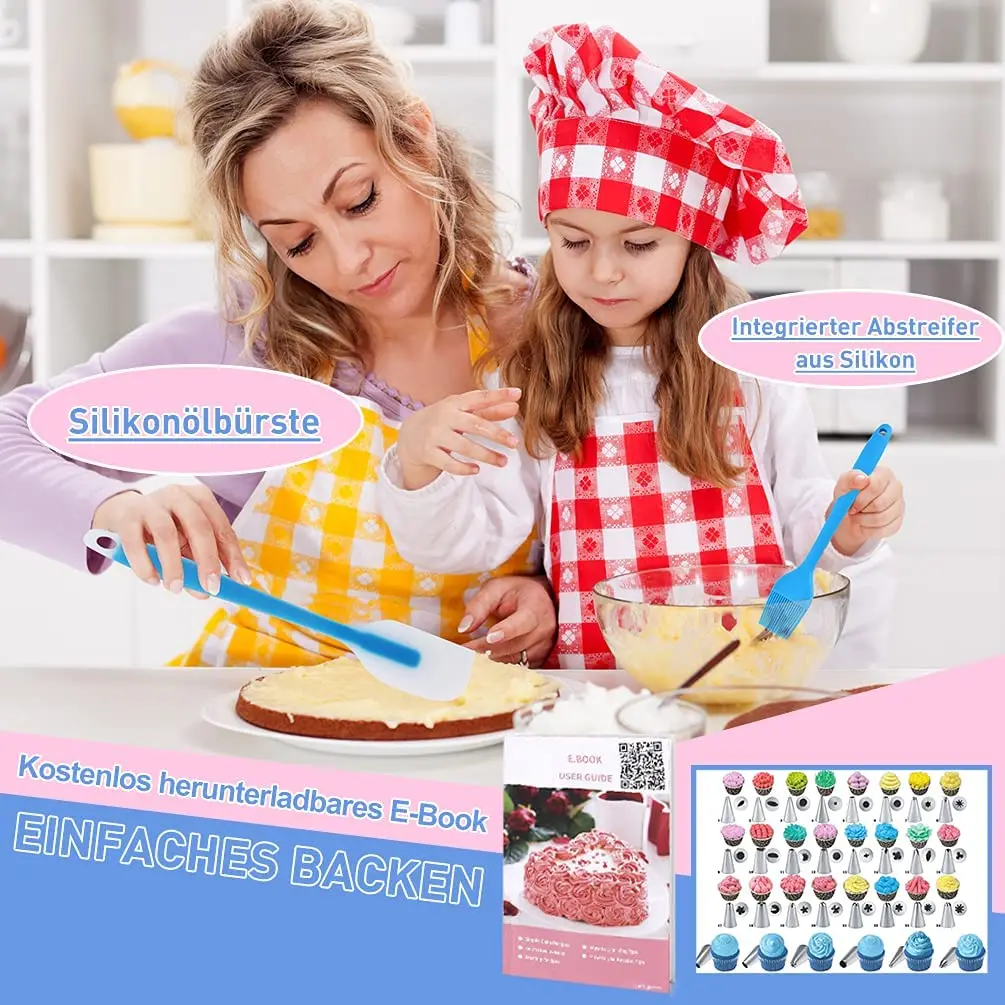 254PCS DIY Cooking Supplies Nozzle Set Baking Pastry Tools Essential Cake Tools for Baking & Patisserie