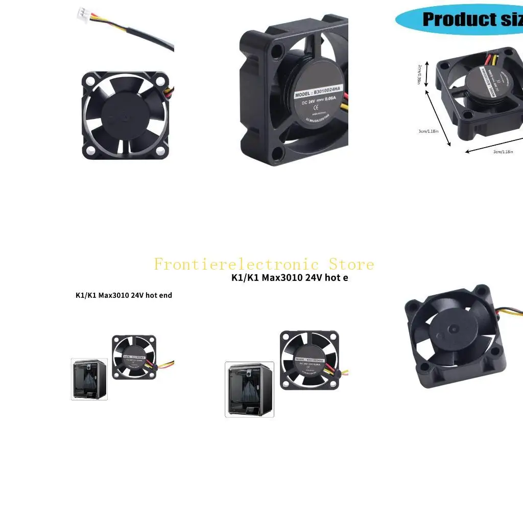 

G8DB Вентилятор с двойным подшипником 24 В 0,06 А 3010 13000 об/мин Экструдер Hotend Охладители Радиаторы