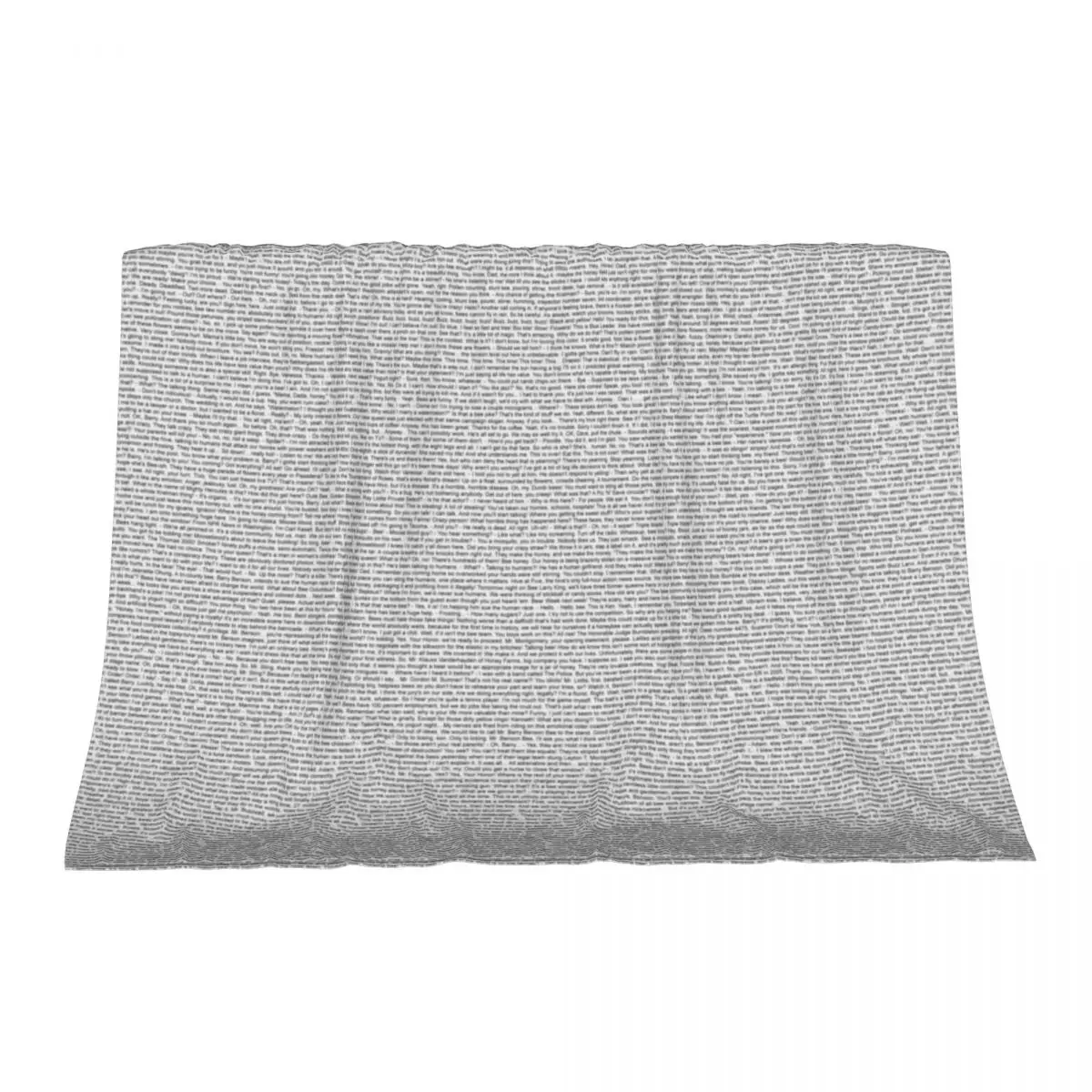 

the entire bee movie script Throw Blanket Soft Heavy Camping Blankets