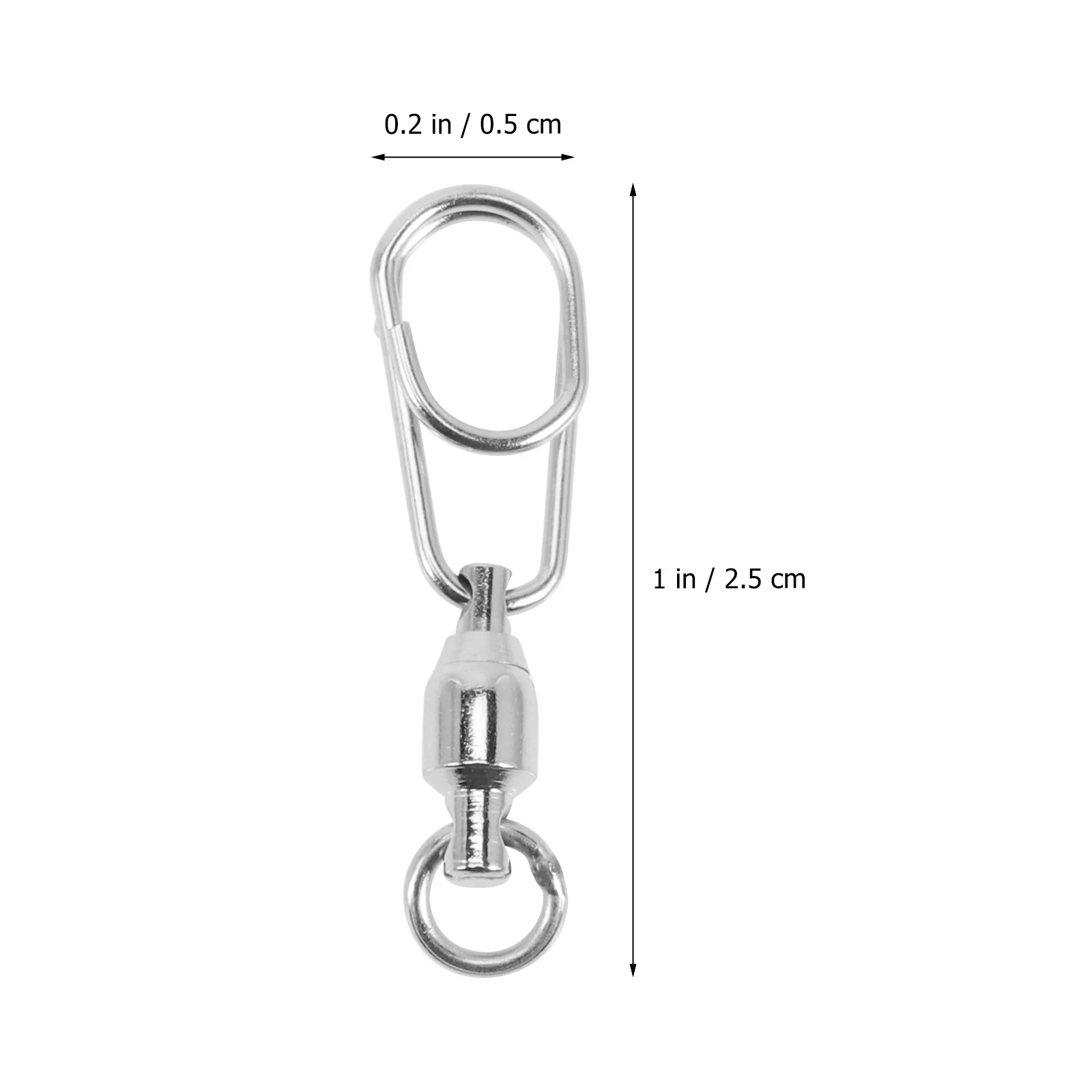 30Pcs Fishing Swivels Sturdy Saltwater Barrel Swivel Replacement for Head Hooks Line Group Tiny Lock Ring Dual