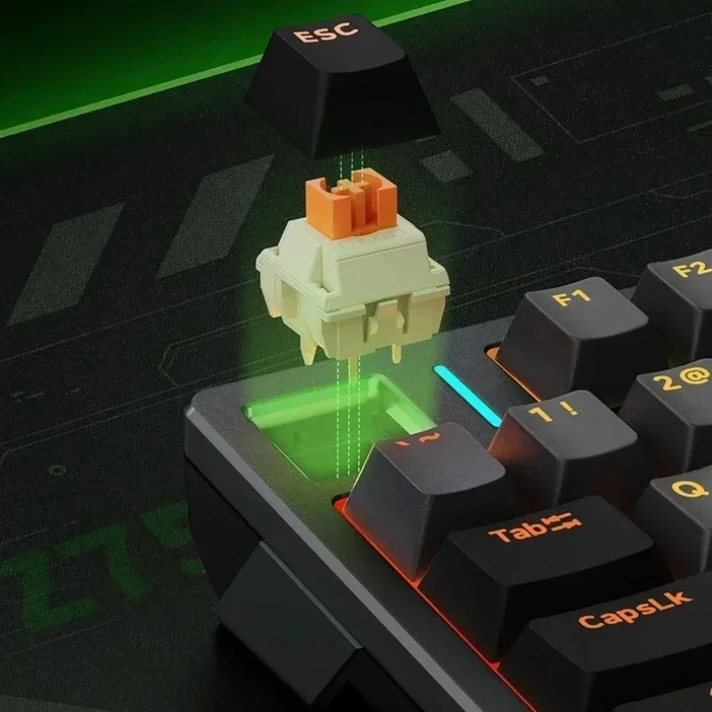 Imagem -04 - Era Mchose Z75 Teclado Mecânico Hot-swap sem Fio Junta Personalizada Baixa Latência E-sports de Alumínio Presente de Teclado de Jogos Três Modos