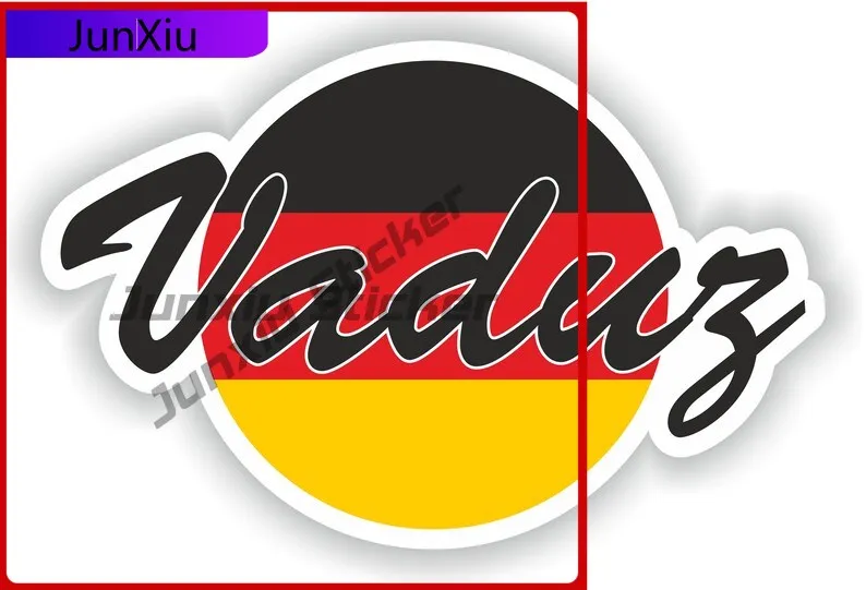 

Vaduz Germany Flag Travel Sticker Car Decal Cars Decals Decoration Scratch-proof Exterior Funny Rv Stickers For Laptop Book Frid