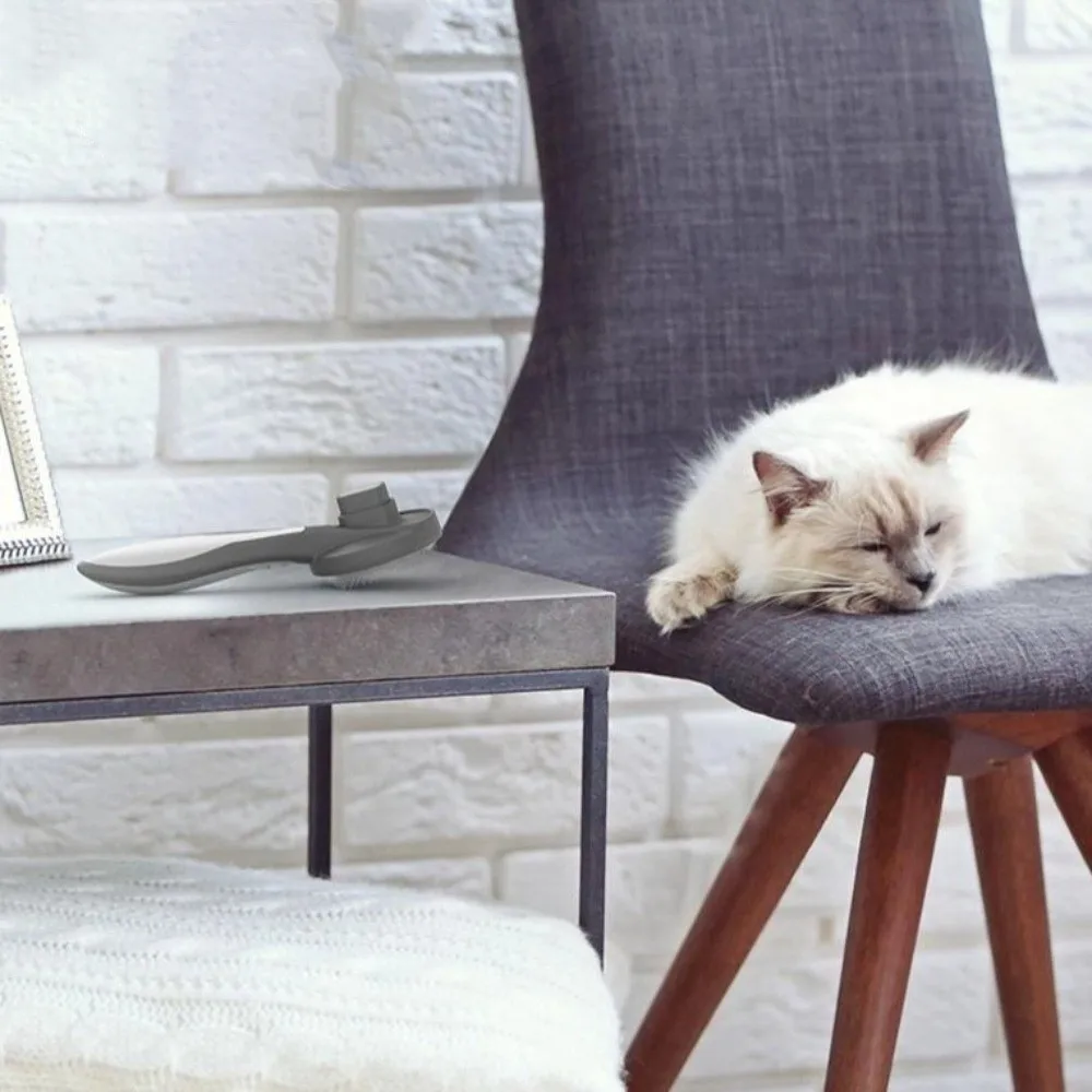 

Stainless Steel Dog Cat Comb Float Hair Cleaning Deshedding Cat Hair Cleaner Hair Removal Skin Friendly Pet Grooming Brush