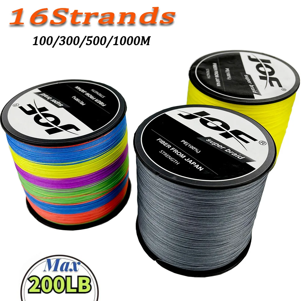 16 Strands 100/300/500/1000M Fishing Line 25-200LB X16 Multifilament Super Strong Fishing Line Saltwater X-wire Core  Multicolor