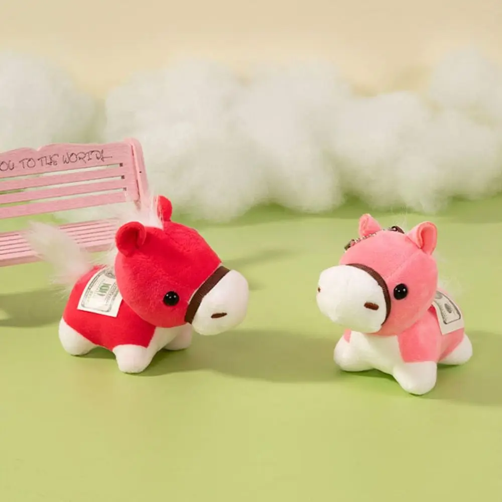 Copia soldi cavalli bambola di peluche borsa ciondoli appesi cavallo farcito portachiavi ornamenti portachiavi peluche cavalli giocattolo cavallo zaino decorazione