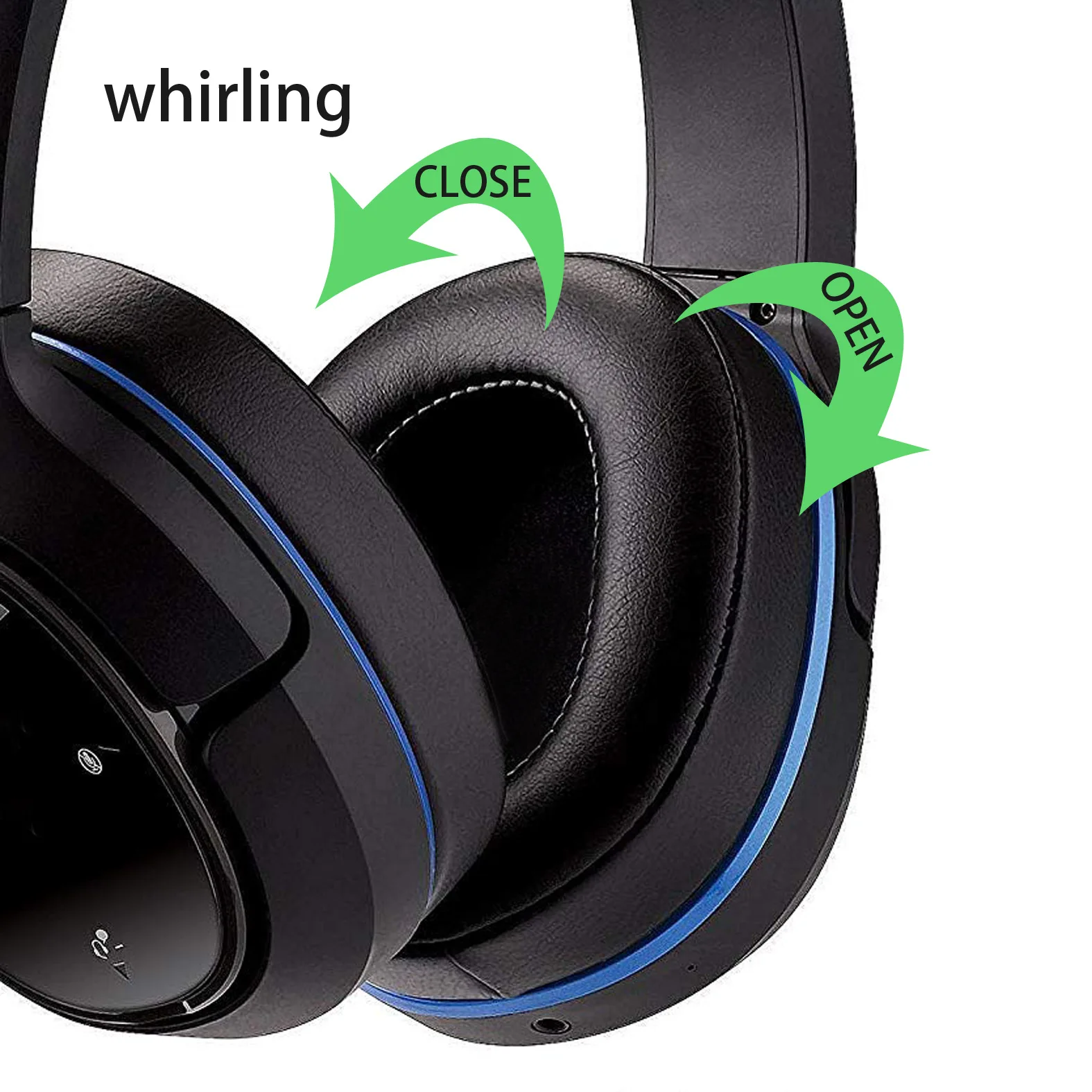 

NUNUVV Soft Foam Protein Leather Ear Pads With buckle Compatible For Turtle Beach Elite 800 Headset Earmuffs Repairing Parts ,