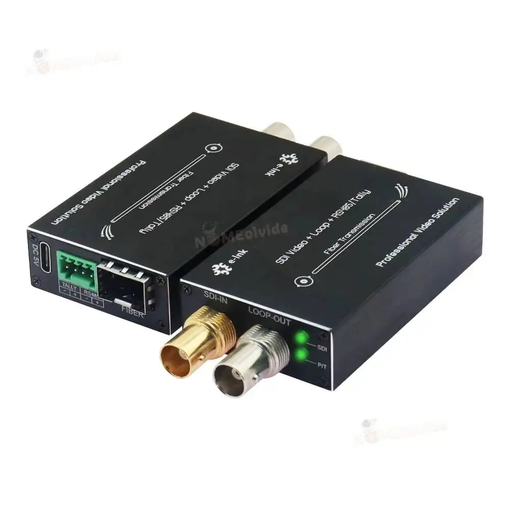 Mini HD/3G SDI Extender With RS485 Tally Loop Output Fiber Converter 1080P 30Hz/60Hz Optical Transceiver LC 20Km