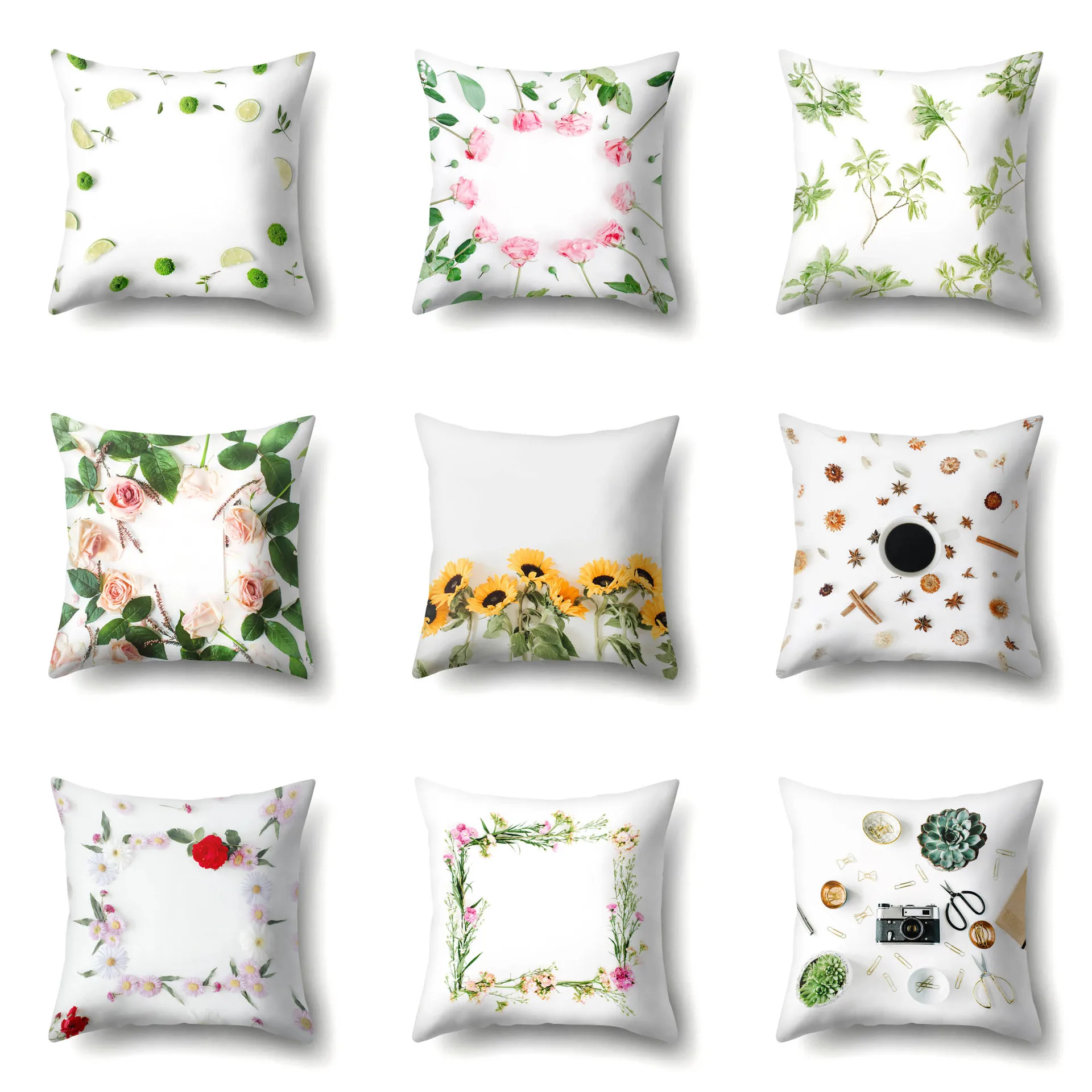 Leaf Flower  Pillowcase, Headboard  Office Lumbar Backrest, Sofa Cushion Cover