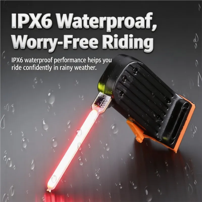 LED Bike Tail Light Laser Flowing Warning Lamp Bicycle Rear Safety Light High Brightness Night Riding Light for MTB Road Bike