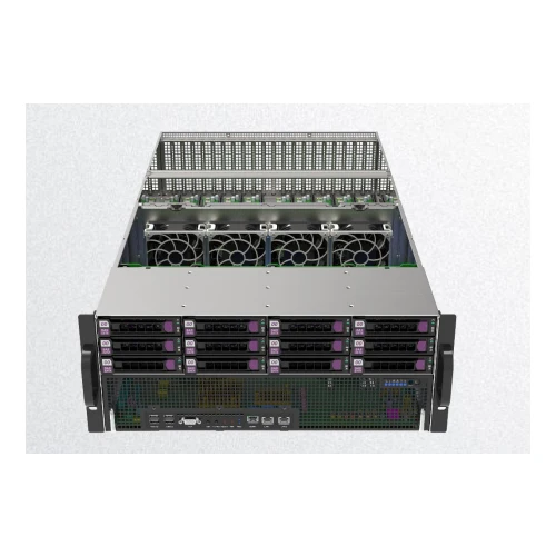 4U Rack‑Mount Server Chassis 10‑GPU Support Hot‑swap Drive Bays 750W PSU For SSD HDD Storage Build